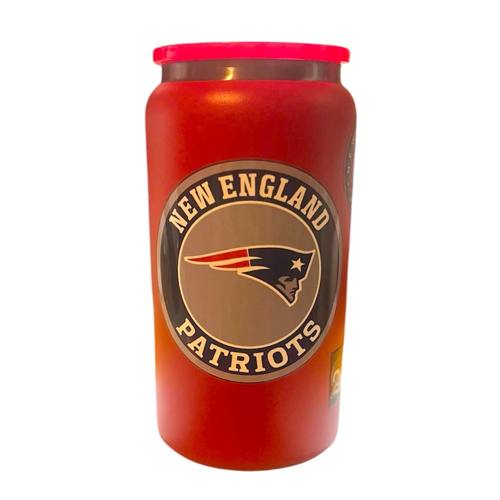 16 oz. Red NE Patriots stainless steel Libby cup